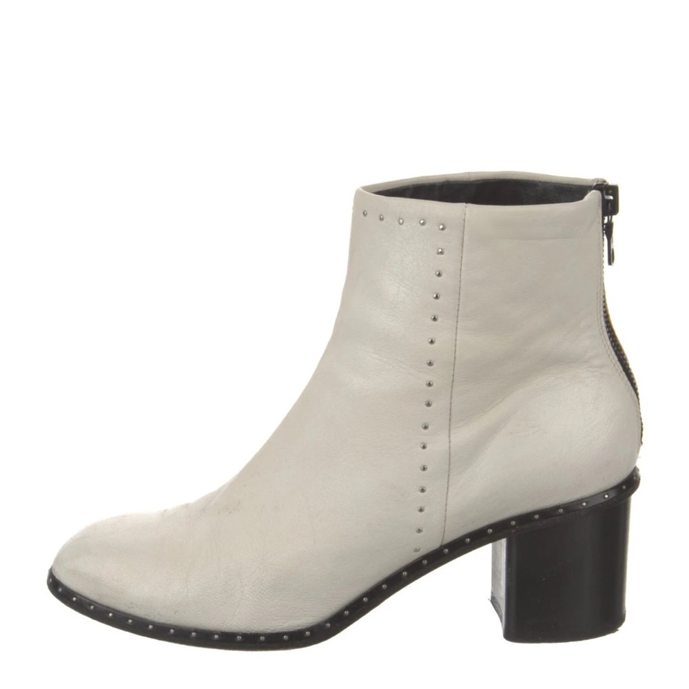 Rag & Bone Studded White Leather Bootie